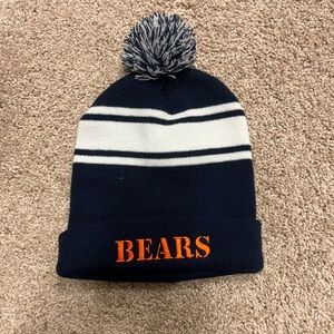 Brand New Bears Beanie Winter knit Hat With Pom Pom Navy/White/Orange